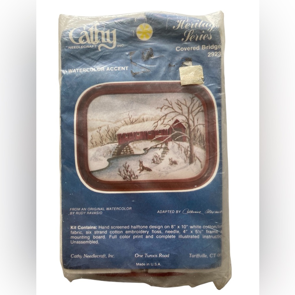 Cathy Needlecraft ‘Covered Bridges’ Barn Embroidery Kit